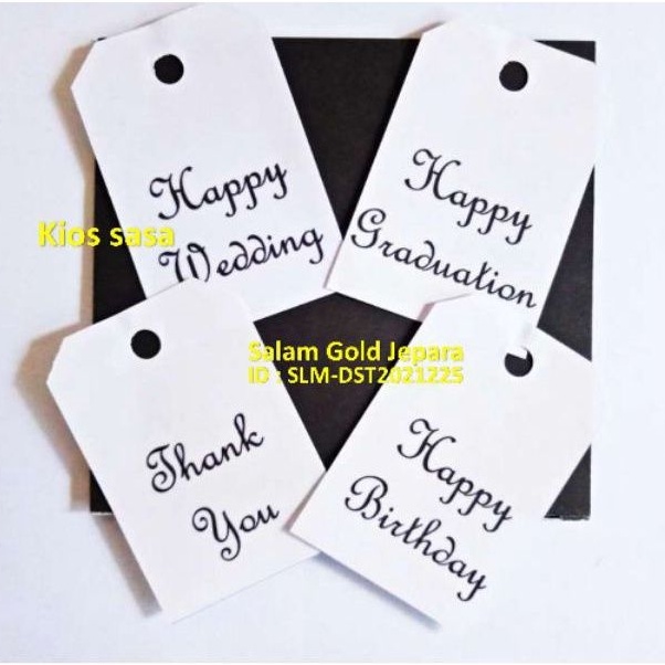 

tag card kartu wedding / kartu birthday / kartu terimakasih hand tag