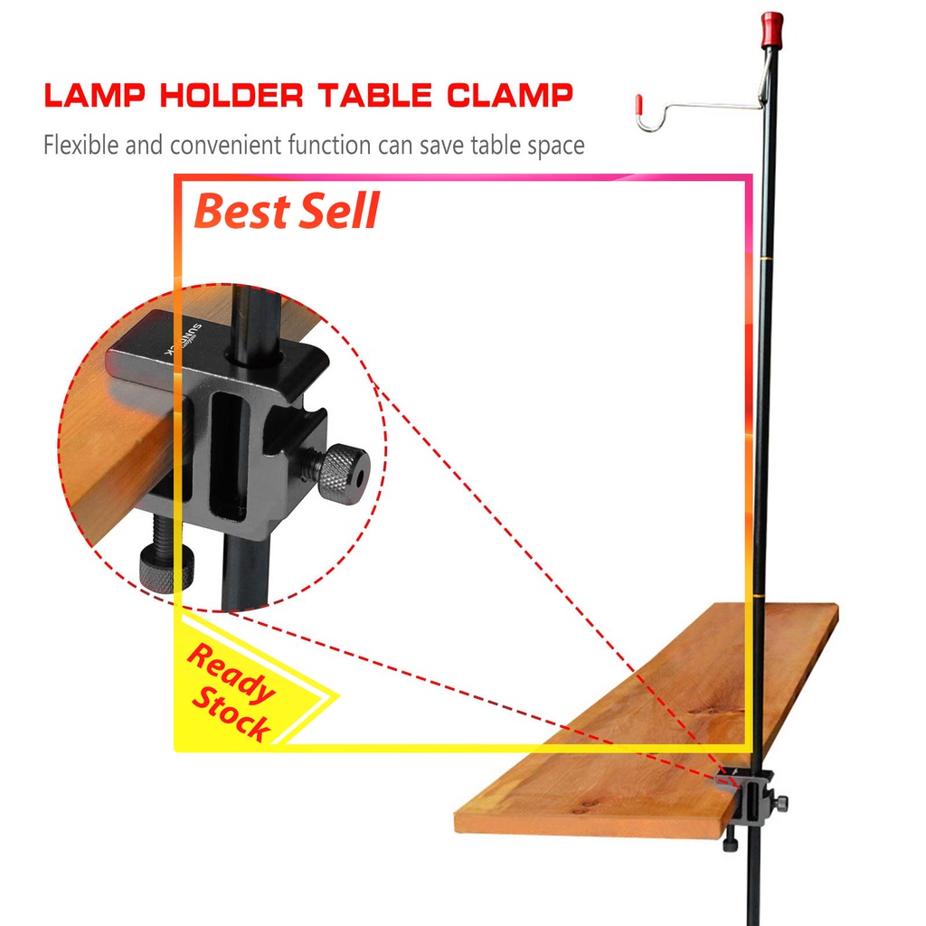 SUNDICK Light Stand Table Clamp Light Table Fixing Clamp Desk Mount Stand