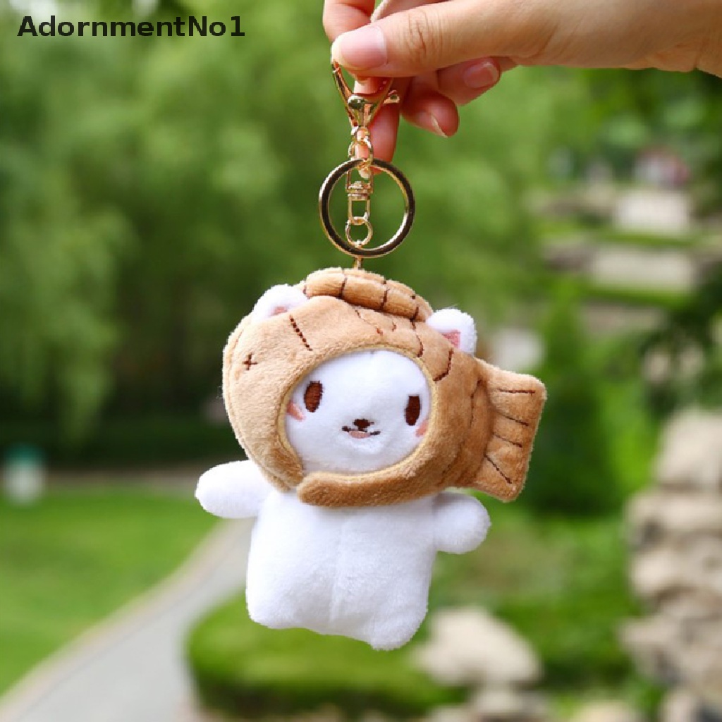 (AdornmentNo1) 1pc Gantungan Kunci Boneka Panda Taiyaki Bahan Plush Lembut