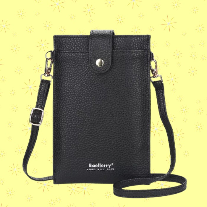 BS86 Tas Selempang Kulit Mini Wanita Dompet Cewek Tipis Baellerry