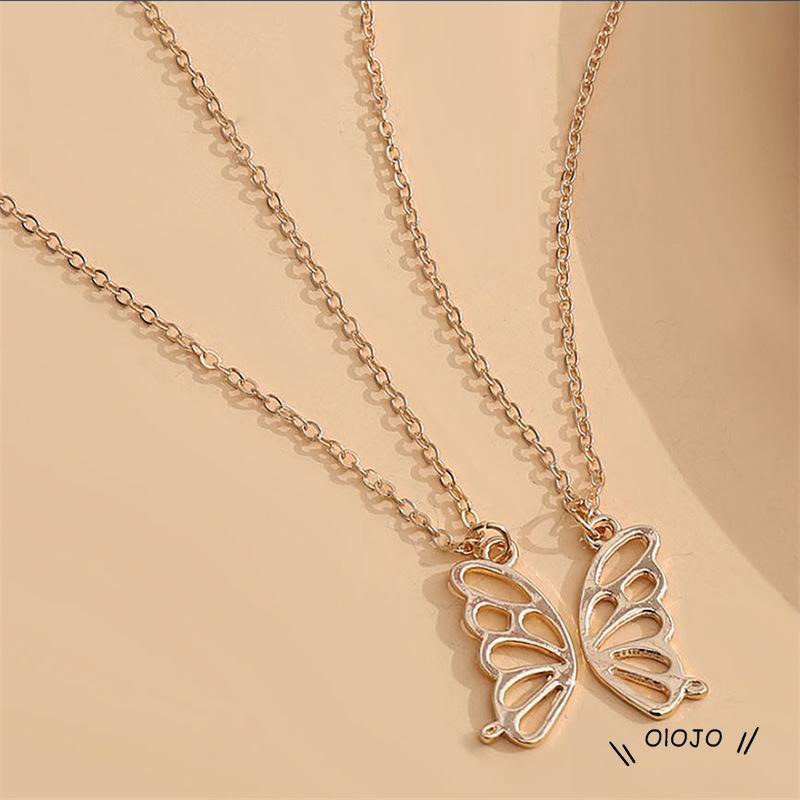 2pcs Kalung Persahabatan Model Butterfly Untuk Wanita - ol2