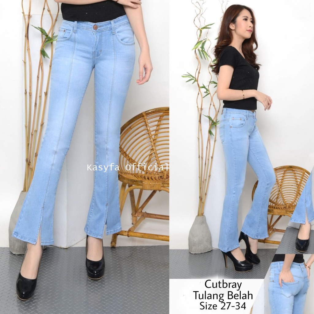 CUTBRAY JEANS HIGHWAIST VICTORIA // CELANA JEANS CUTBRAY WANITA BELAH