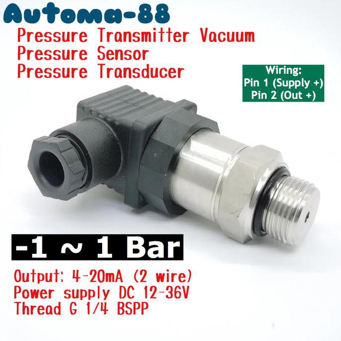 Vacuum Pressure Transmitter -100~100Kpa -100 Kpa Output 4-20Ma Dc 24V Automa88 Juara