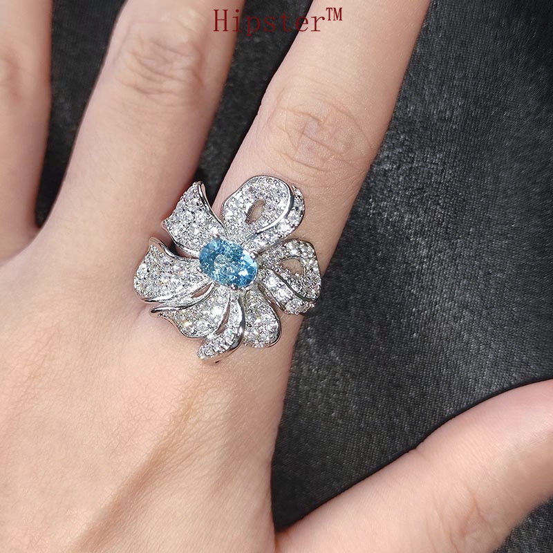 Natural Blue Topaz Ring Jewelry