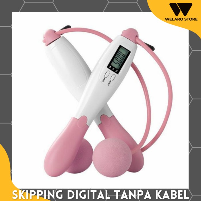 Lompat Tali Skipping Digital Tanpa Kabel Jump Skipping Rope Indoor