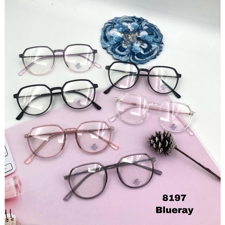 FRAME KACAMATA PLASTIK LENTUR 8197 PAKET LENSA BLUERAY PHOTOCROMIC