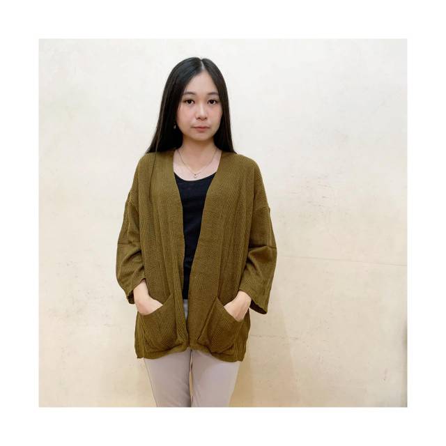 Oversized Cardi / Cardigan Rajut / Cardy korea / Cardi Basic Loocy / Locy Cardigan / Saku Kalong