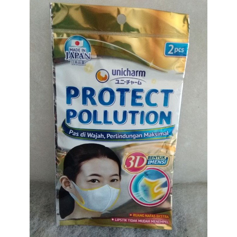 Masker Unicharm Protect Pollution 3D