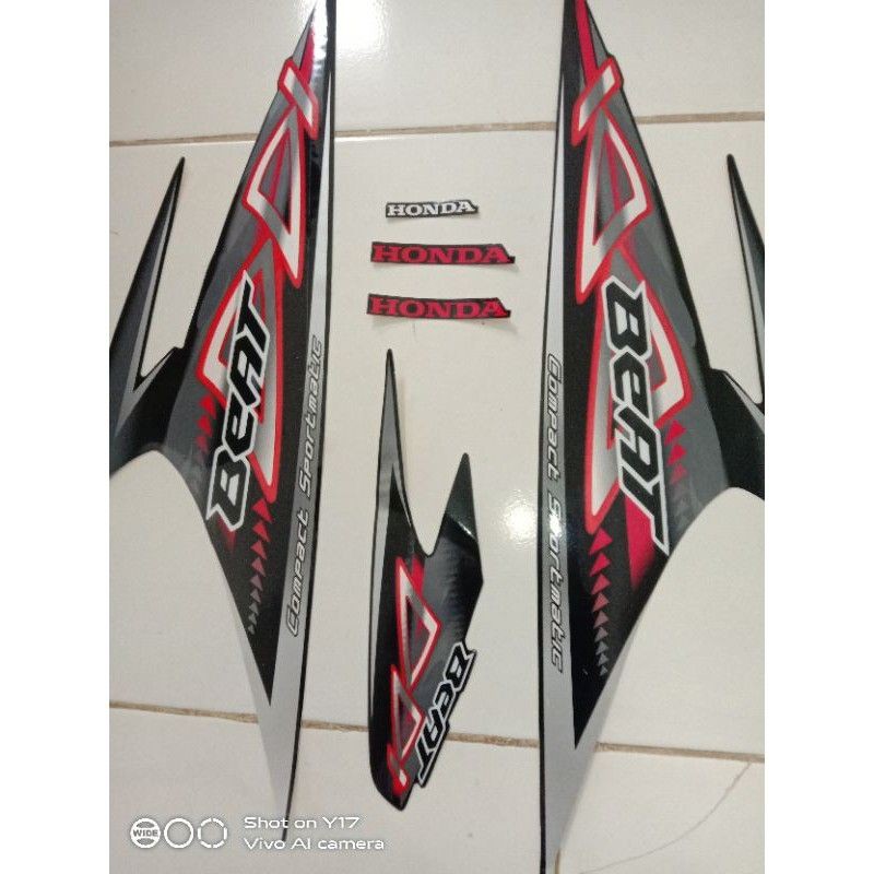 Striping lis Honda Beat karbu 2012 (hitam)