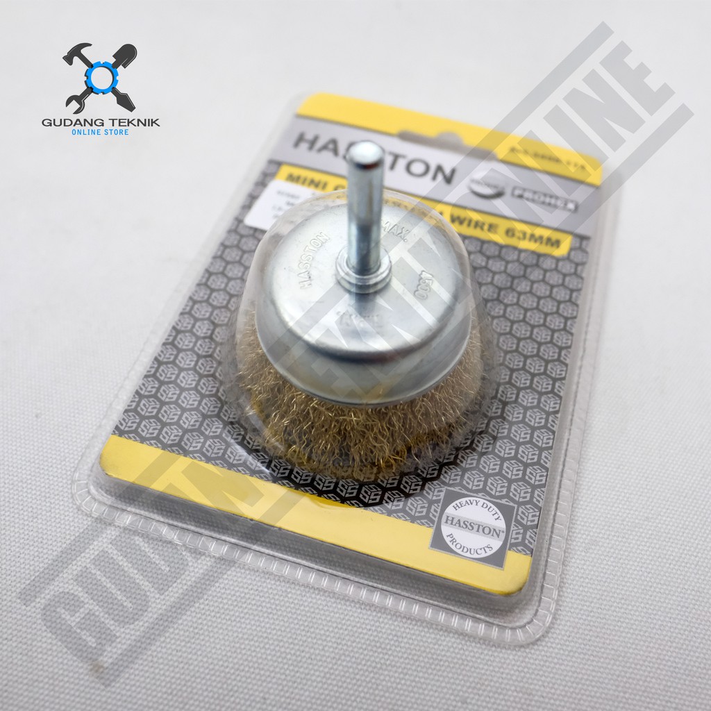 Sikat Gerinda Mini Prohex Hasston Model Mangkok 63mm - Sikat Baja Hasston Prohex 63 mm