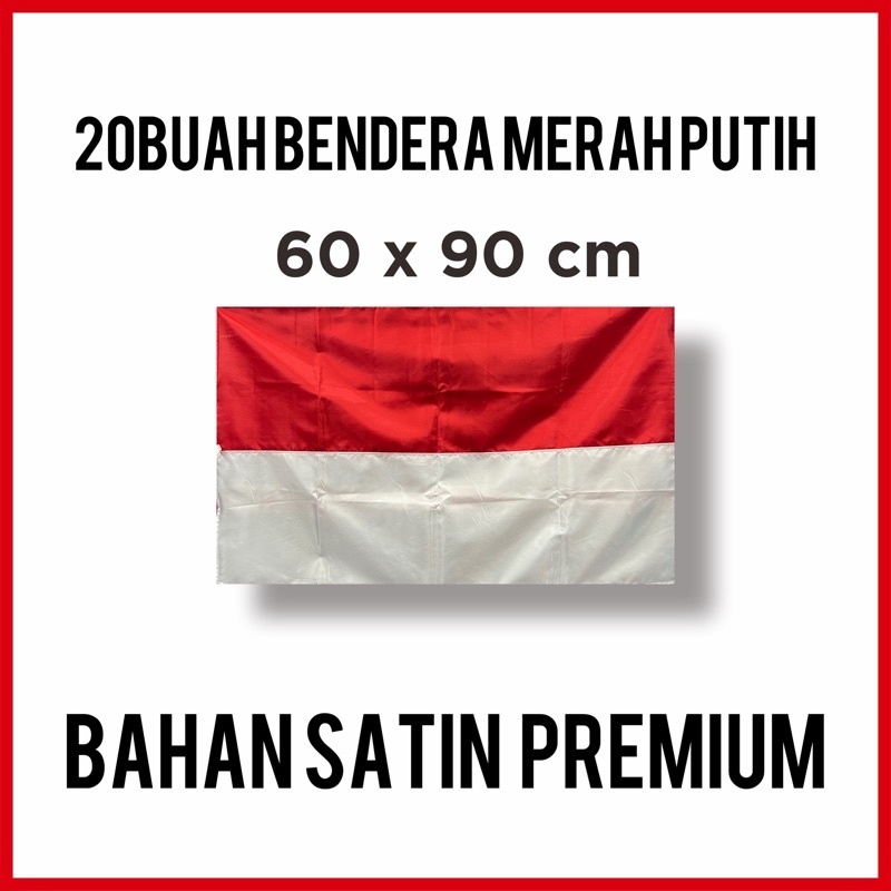 20buah Bendera Rumah 60x90cm - Bendera Merah Putih