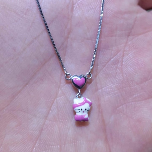 Kalung Hello Kitty Anak Emas Putih 750
