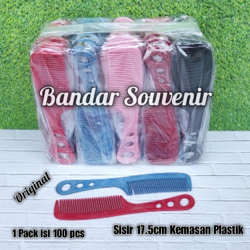 Isi 100 Sisir ORI 17.5cm Lobang 3 Souvenir Dibungkus Plastik