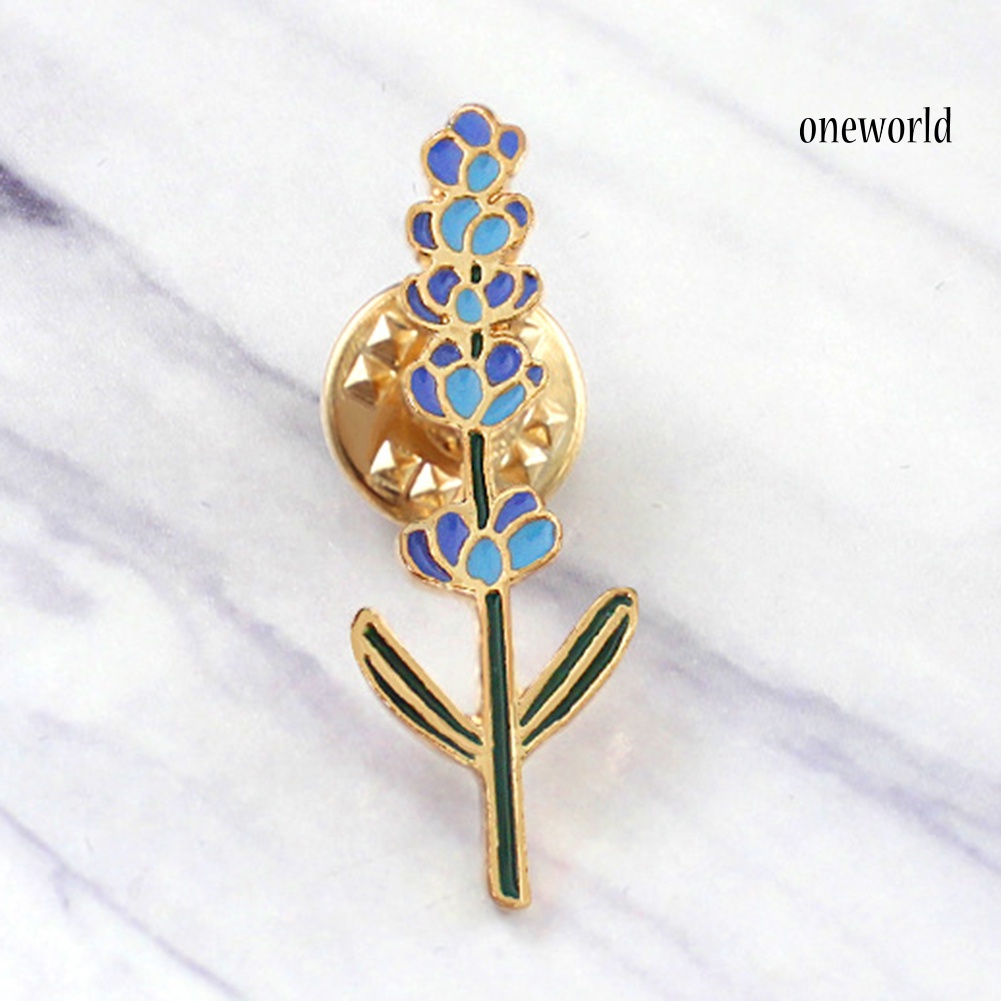 OW@ Women Beautiful Enamel Flower Button Pin Badge Brooch Women Valentine's Day Gift