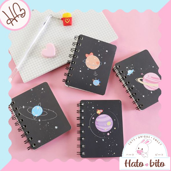 

Buku tulis mini memo fantasy planet catatan notebook cute lucu import HB1043