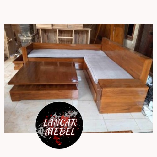 Kursi Sudut Box Jati