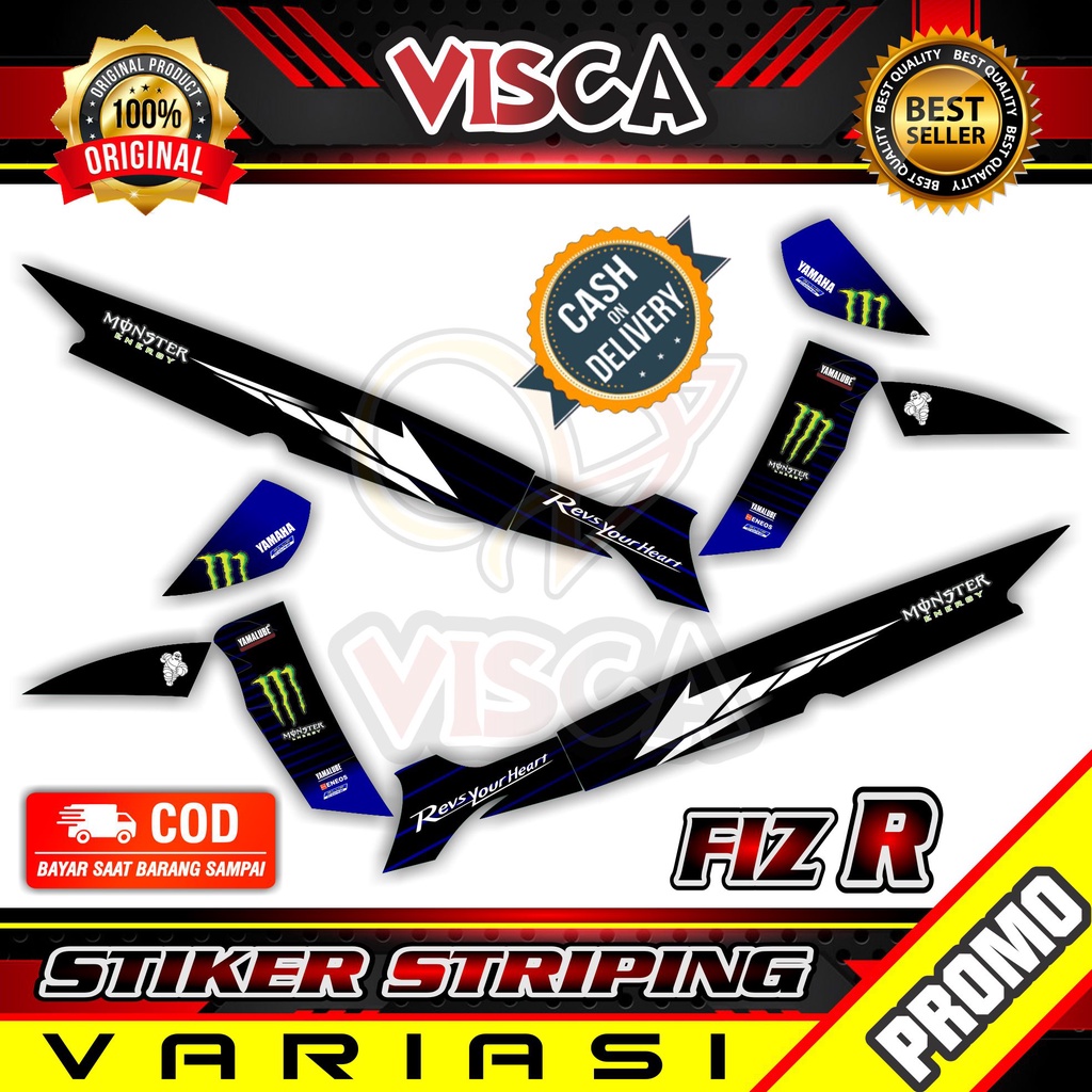 Striping Fiz R - Stiker Sticker Striping Variasi Lis Yamaha Fiz R - Striping Hologram Fiz R ME