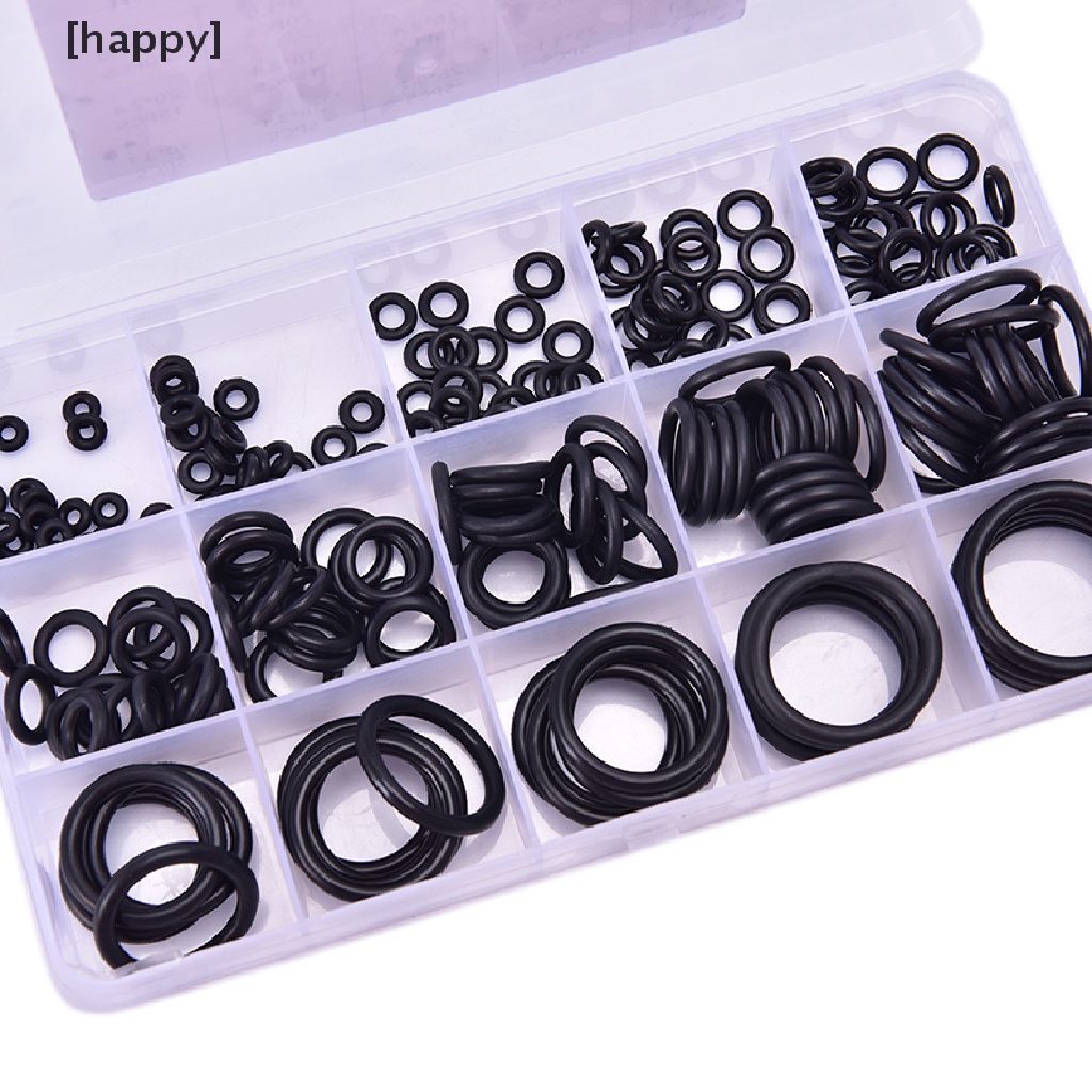 200 Pcs / Set Kit O-Ring Karet Hidrolock Penyegelan Gasket Washer