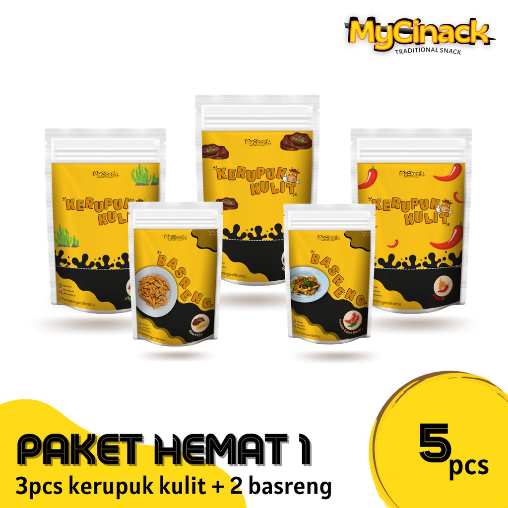 

Paket Hemat 1 | 3pcs Kerupuk Kulit + 2pcs Basreng (bebas pilih rasa)