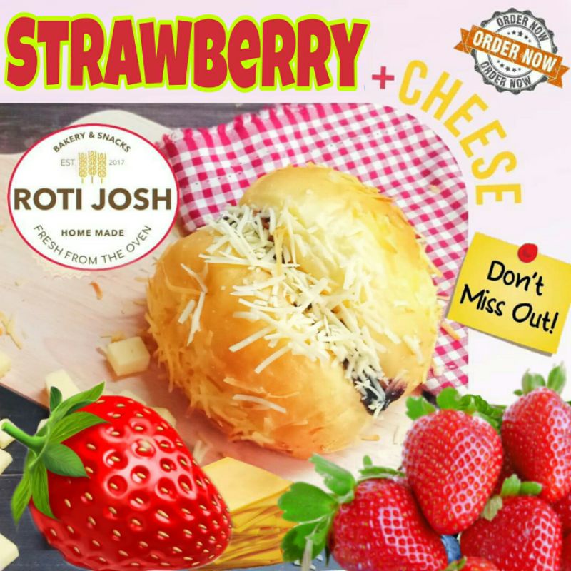 

Roti Strawberry Cheese - Roti Josh - Lembut Lezat Nikmat