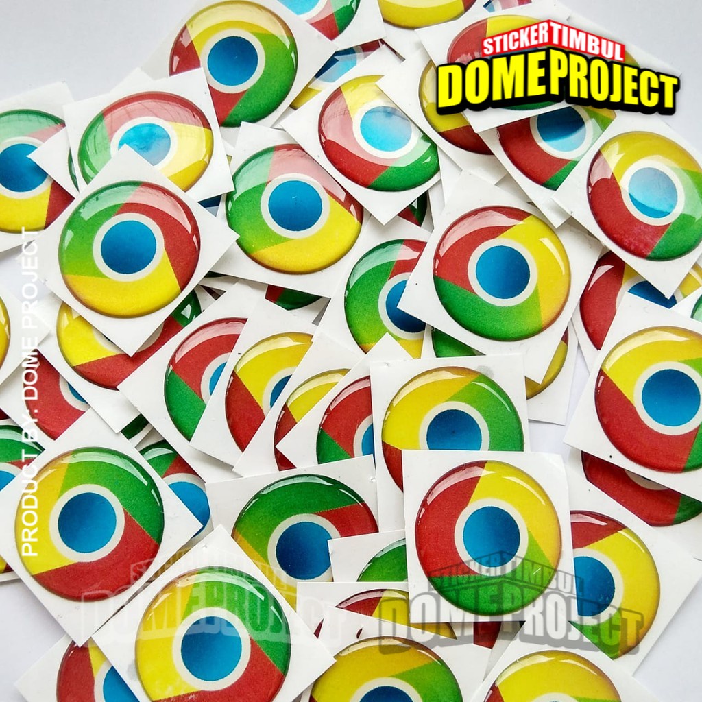 GOOGLE CHROME EMBLEM STIKER AKSESORIES LAPTOP DAN PC