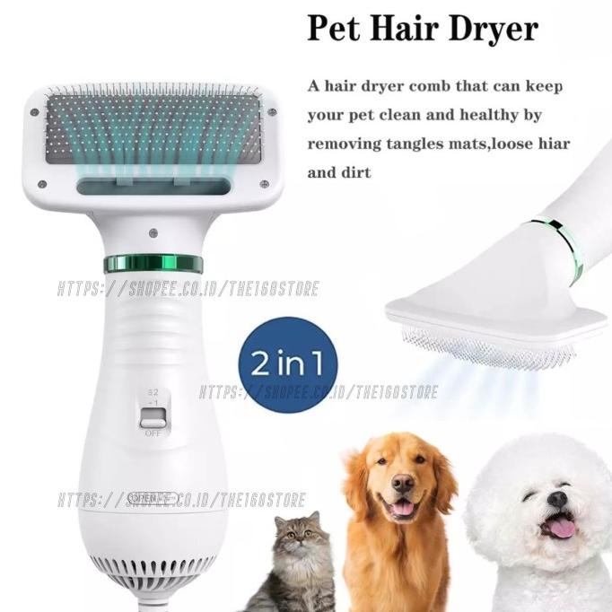 Pet Grooming Dryer Pengering Bulu Anjing Kucing Sisir + Blower 2 in 1