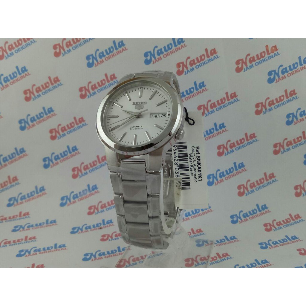 Seiko 5 Automatic SNKA01K1 White Dial - Jam Tangan Pria SNKA01