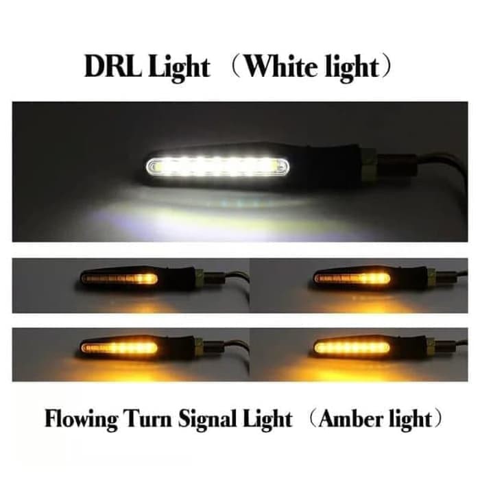 Lampu Sen Running Flow 2 Model DRL Universal Moge