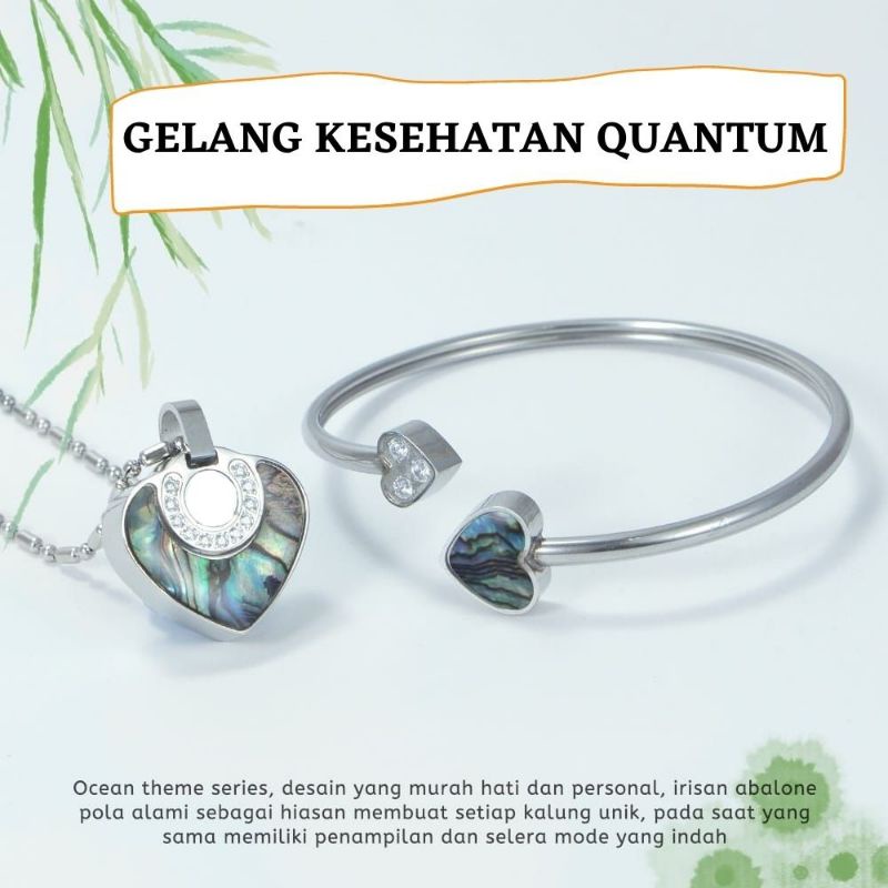 (READY)Satu Set Kalung Quantum Pendant Set Gelang Love TERBARU