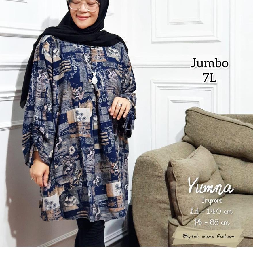 ❇ Atasan Wanita Jumbo / Baju Atasan Wanita Jumbo / Blouse Atasan Jumbo Ld 140 Model Yumna Seriz Ld 1