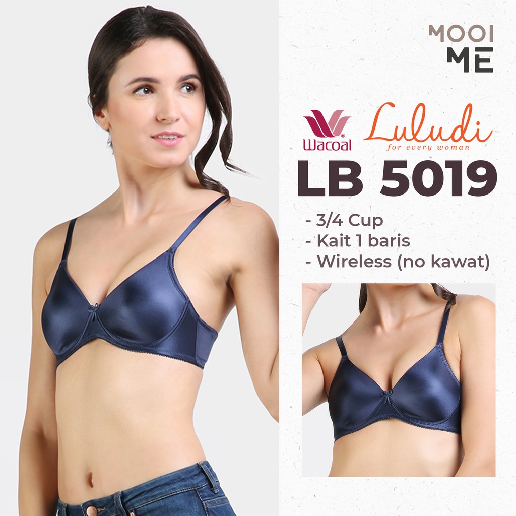 Luludi LB 5019 Bra 3/4 Cup Wireless (Tanpa Kawat) Busa Tipis (Reject)