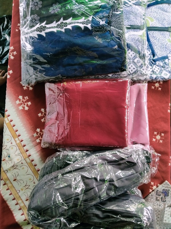 Batik Tunik Shibori Jumputan Terbaru Size S-3l / Hrb026 Yelbor Navbor / Biru Putih / Original..