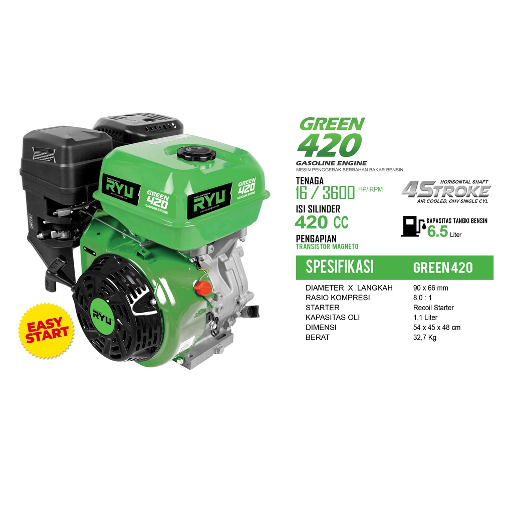 MESIN PENGGERAK/GASOLINE ENGINE GREEN420 - TEKIRO RYU