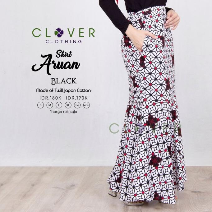 ROK WANITA Panjang Pesta Batik Bawahan Muslimah Model Duyung Aruan Clv