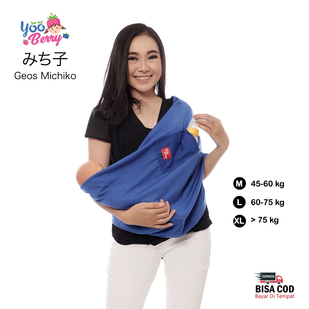 YooBerry Geos Michiko Gendongan Bayi Samping Baby Sling 0-3 Tahun Berry Mart