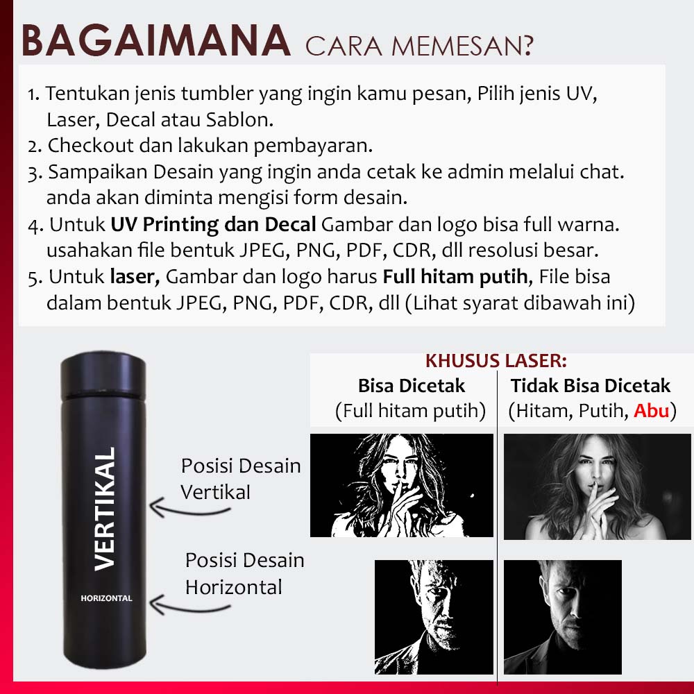 Tumbler Custom Botol Minum Termos Stainless 500ml - Tumbler Grafir-8
