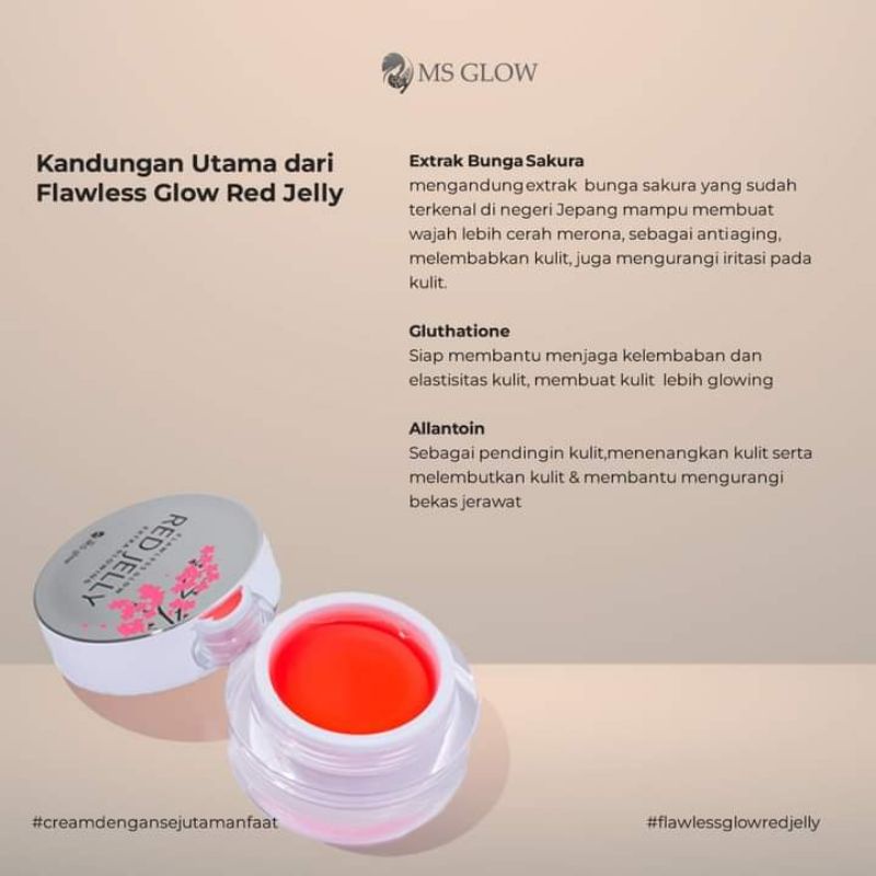 MS GLOW RED JELLY / HANEA RED JELLY GLOWING SKIN BPOM ORIGINAL