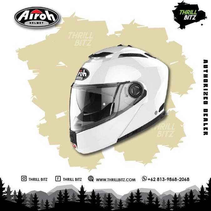 Airoh Phantom S Helmet - Color White Gloss Size XL thri11