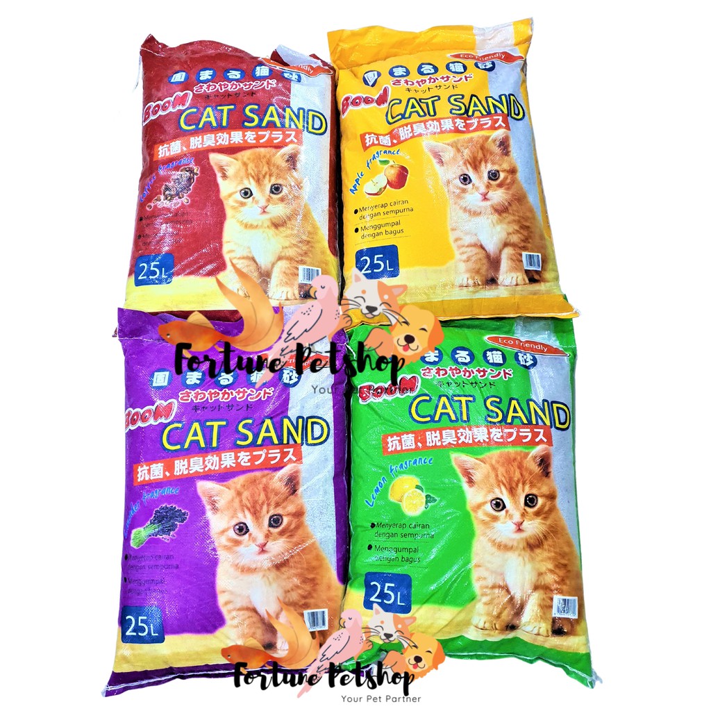 KHUSUS INSTANT - BOOM Cat Sand 25Liter / Pasir Wangi gumpal BOOM 25Liter Catsand