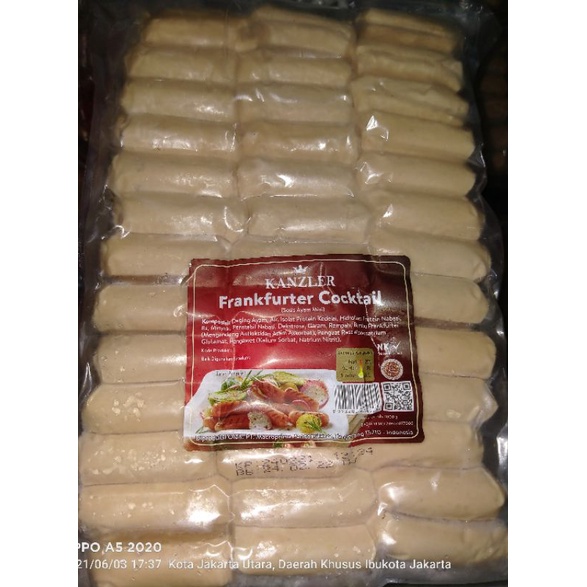 

Sosis Frankfurter Cocktail Kanzler 1kg