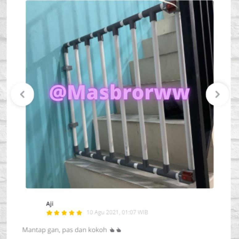 Pagar Bayi Pembatas Pengaman Bermain Baby Fence Safety Gate Pipa Paralon Anak Bayi Bisa Buka Tutup