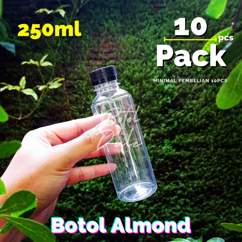 Botol Almond 250ml (ECER) / Botol Plastik 250ml / Botol 250ml / Almond 250ml / Botol Almond LN 250ml