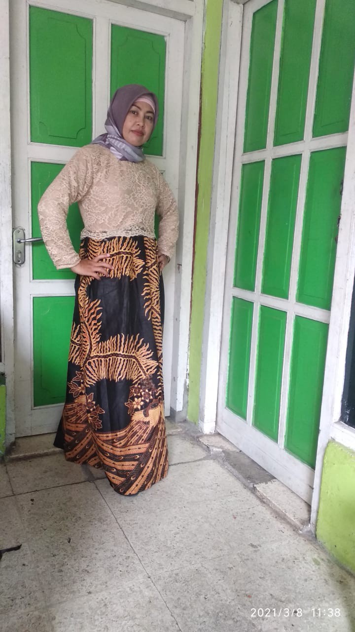 Wou Batik Couple 2595 Brokat Couple Brukat Modern Batik Keluarga Batik Modern - Bs059