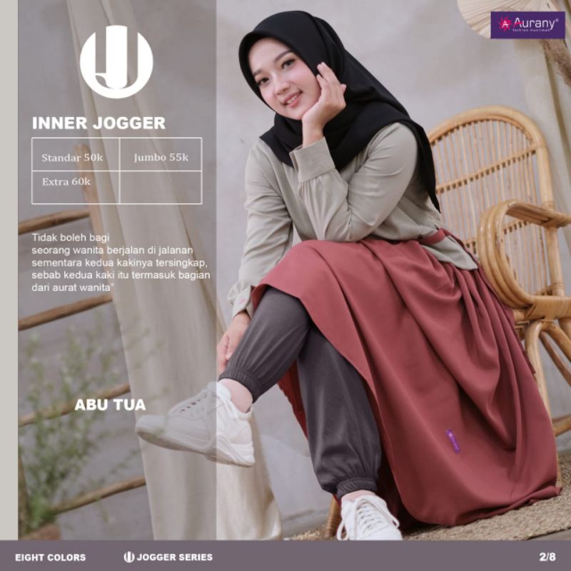 INNER JOGGER AURANY ( CELANA DALAMAN GAMIS )