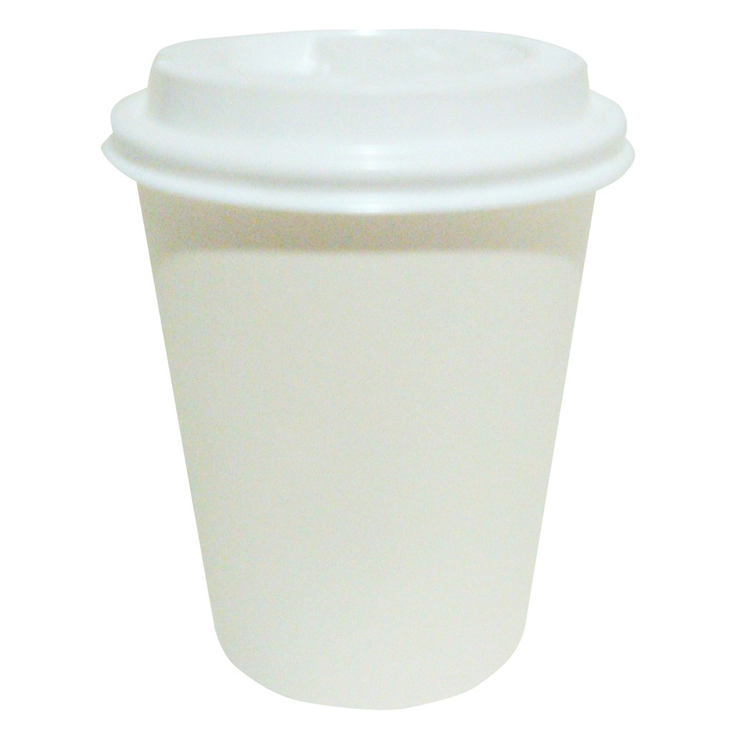 Jual Paper Cup Ml Oz Dengan Tutup Putih Hot Cup Oz Polos