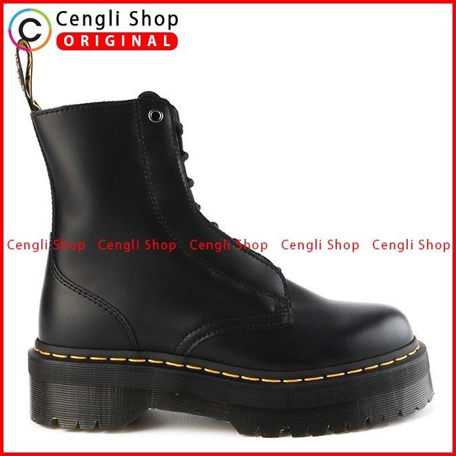 SEPATU BOOT PRIA DR MARTENS ORIGINAL DOCMART JARRICK BLACK SMOOTH