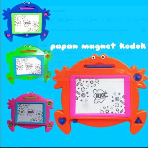 PAPAN TULIS MAGNET MAINAN ANAK PAPAN MAGNET KARAKTER MAINAN SABAK KODOK