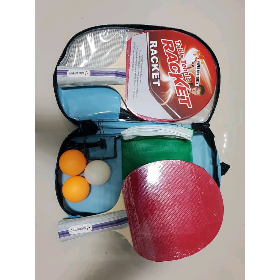 BAD PINGPONG SET ISI 2 - BET PINGPONG MURAH TAS BIRU