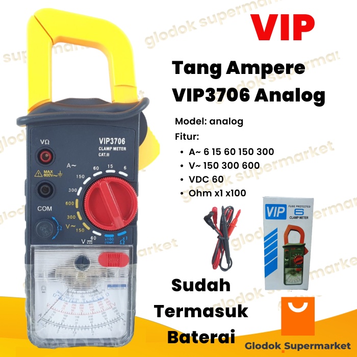 Tang Ampere VIP3706 Analog Clamp Meter VIP 3706