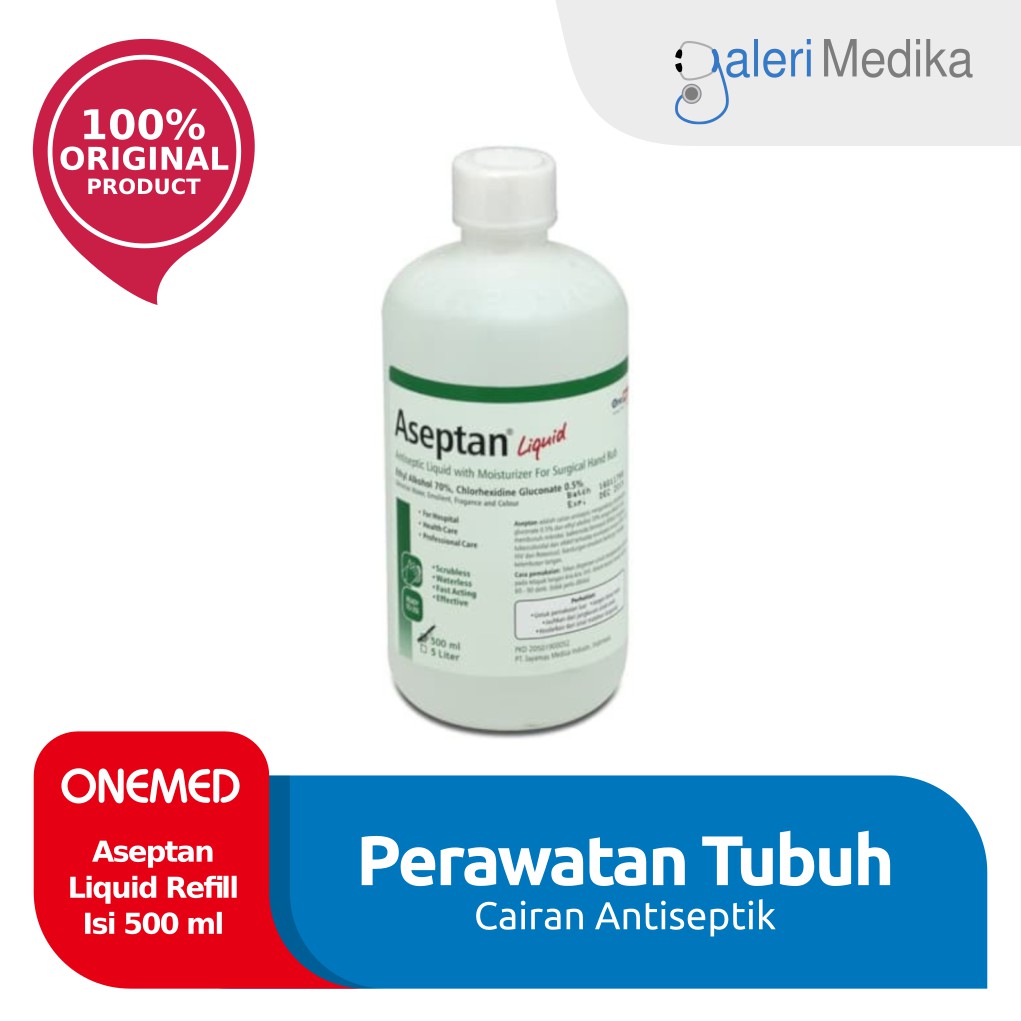 Onemed Aseptan Liquid 500ml - Refill Hand Sanitizer Cair